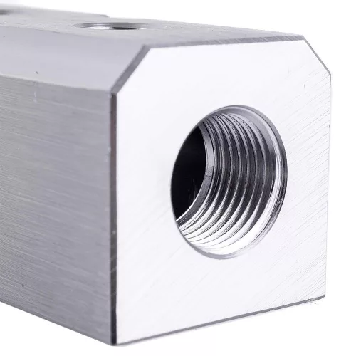Alumínium Pneumatikus Levegő Elosztó 2x 1/2" Bemenettel, 3x 1/4" Kimenettel