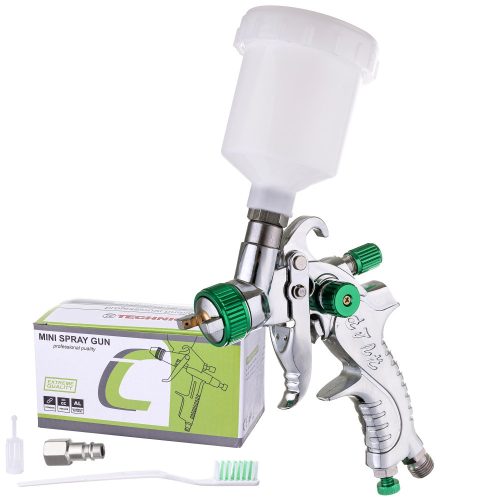 Mini HVLP Szórópisztoly Modellezéshez, 0,8 mm-es Fúvókával - Technic H-602P (125 ml)