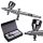 Professzionális Airbrush Festőpisztoly Horganyzott Rézből, 0,3 mm-es Fúvókával, 7 ml Tartállyal, Dupla Működésű, 1/8" Levegőcsatlakozóval - Technic X302 Szürke