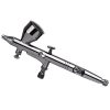 Professzionális Airbrush Festőpisztoly Horganyzott Rézből, 0,3 mm-es Fúvókával, 7 ml Tartállyal, Dupla Működésű, 1/8" Levegőcsatlakozóval - Technic X302 Szürke