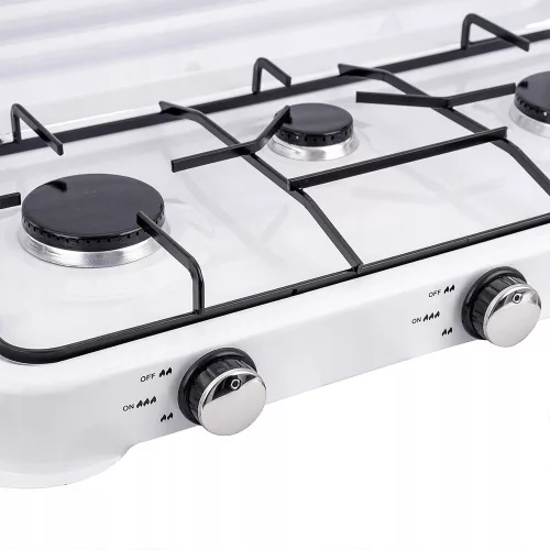 Hordozható 3 Égős Kemping Gáztűzhely Szélvédővel, 5.5 kW