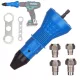 TC Technic Szegecselő Adapter Akkus Csavarozóhoz és Fúrógéphez, 4 fúvókával