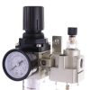Levegő előkészítő egység - Technic AC2010-02 szűrő, vízleválasztó, nyomásszabályzó és olajozó, 1/4", 20 mikron
