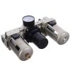 Levegő előkészítő egység 1/2" – Légszűrő, Nyomáscsökkentő, Vízelválasztó, Automata Olajozó, Technic AC4000-04, 20 mikron szűrés, 4000 l/perc átfolyás, 10 bar maximális nyomás