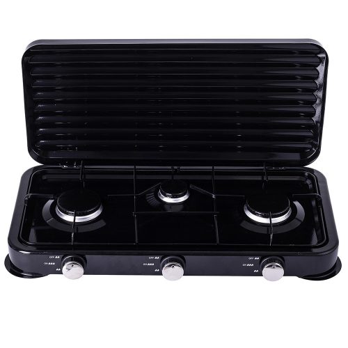 3 Égős Hordozható Gáztűzhely Kempingezéshez, 5.5 kW