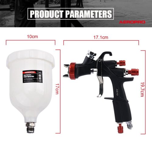 Aeropro A610 LVLP Szórópisztoly 2,5 mm fúvókával