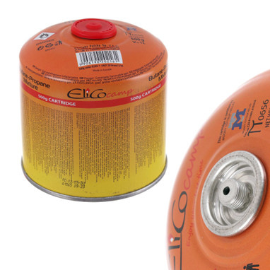 Gázpatron Hordozható Mini Gáztűzhelyekhez, 10MM (7/16") Menetes Propán-Bután ElicoCamp, 500g