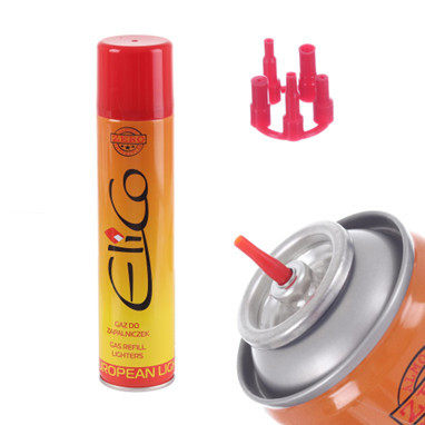 Professzionális 300ml Gáztöltő Készlet Öngyújtókhoz - EliCo (Bután-Propán Keverék, Aeroszol Csatlakozó)