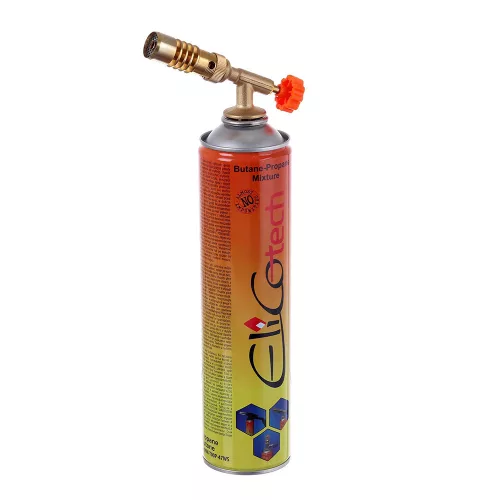 ElicoCamp Gázfáklya és Forrasztópisztoly Készlet, 1300 °C, 3,3 KW, 2x600 ml patronnal