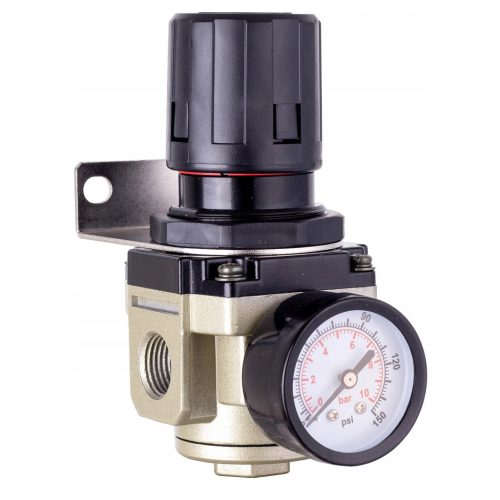 AR4000-06 Levegőnyomás-csökkentő Manométerrel, 3/4" Csatlakozó Kompresszorhoz, 0,5 - 8,3 bar Szabályozható Nyomás, 6000 l/min Áramlás