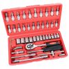 46 darabos 1/4" TORX, Hatlapfejű (HEX), Pozidriv (PZ), Philips (PH) Dugókulcs Készlet Műanyag Tokban - TC Technic JC10001