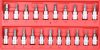 46 darabos 1/4" TORX, Hatlapfejű (HEX), Pozidriv (PZ), Philips (PH) Dugókulcs Készlet Műanyag Tokban - TC Technic JC10001