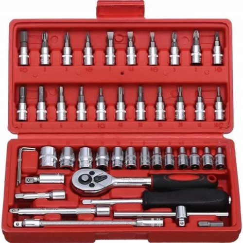 TC Technic 46 részes 1/4" Dugókulcs Készlet (TORX, HEX, PH, PZ)