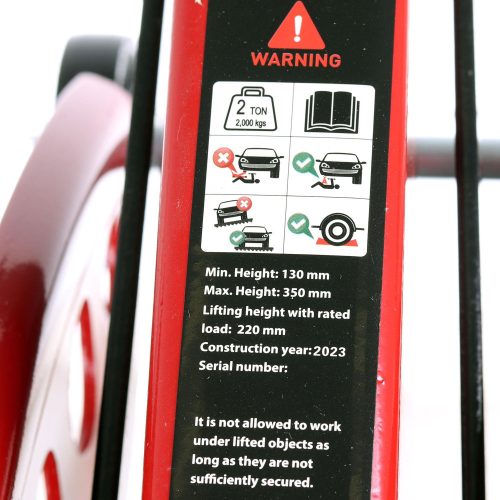 Big Red Hidraulikus Krokodil Emelő, 2 Tonnás, 130-350 mm