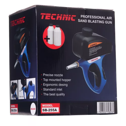 Technic Homokfúvó Pisztoly 510 ml Tartállyal + 2 kg Korund