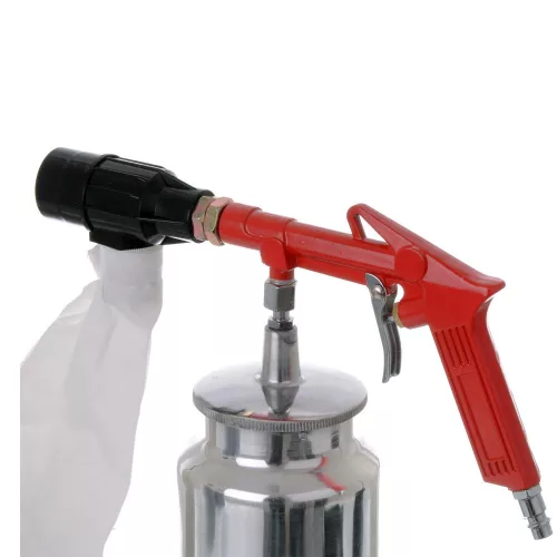 Technic SB-01C Homokfúvó Pisztoly Visszagyűjtővel, 1000 ml Tartály, 2 kg Korund