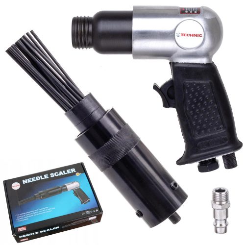 Technic AT-8039D Pneumatikus Tűskalapács 19 Tűvel, 115 l/perc Levegőfogyasztással Rozsda Eltávolításhoz