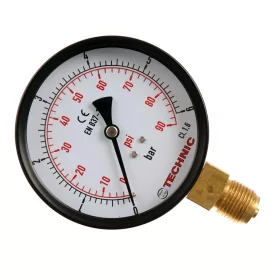   TC Technic 100mm Nyomásmérő 0-6 Bar, 1/2" Alsó Csatlakozás