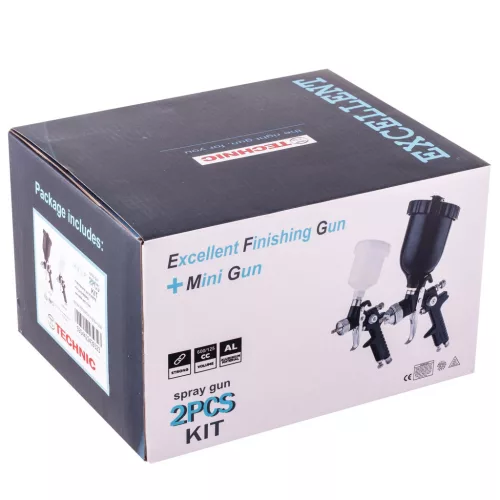 TC Technic HVLP Festékpisztoly Készlet – 0.8, 1.4, 1.7 mm fúvókákkal