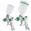 Professzionális HVLP Festékszóró Készlet - 0,8mm, 1,4mm, 1,7mm Fúvókákkal, Két Pisztoly, 600ml és 125ml Tartály - TC Technic SET601