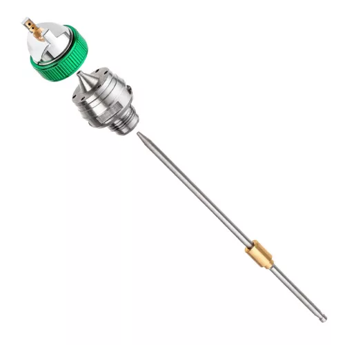 TC Technic HVLP festékszóró készlet két pisztollyal (H-601 és H-602), 600 ml-es és 125 ml-es tartállyal, három fúvókával (0,8 / 1,4 / 1,7 mm)