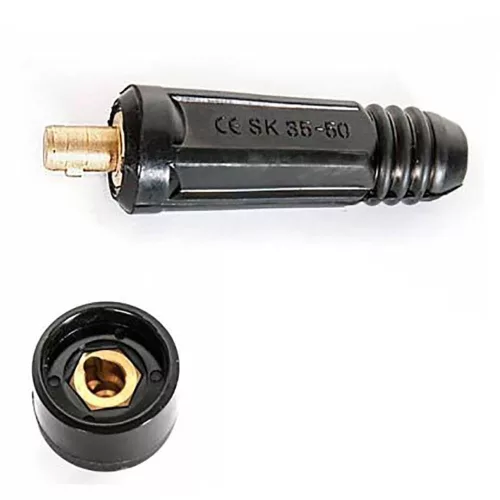 Hegesztőgép Csatlakozó Készlet 35-50mm² 300A, Aljzat és Dugó