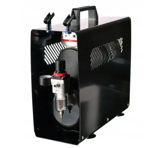 Professzionális Kéthengeres Airbrush Kompresszor 3,5L Tartállyal