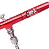 Modellező Mini Airbrush Festékszóró 0,3 mm-es Fúvókával - B-130 Kettős Műveletes Vörös Mini