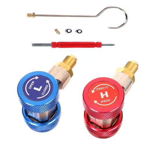 R134A Klíma Nyomásmérő Töltő Készlet, 140cm Tömlő, Kofferben