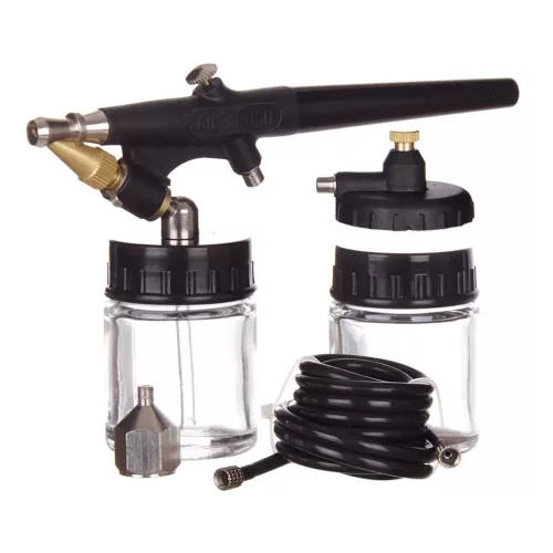 Modellező Airbrush Szett Kompresszorral és Kiegészítőkkel