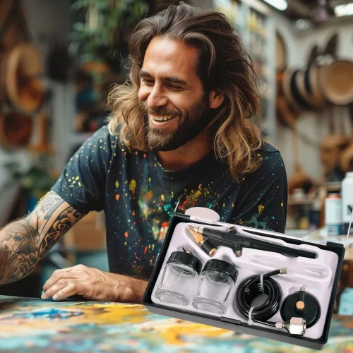 Modellező Airbrush Szett Kompresszorral és Kiegészítőkkel