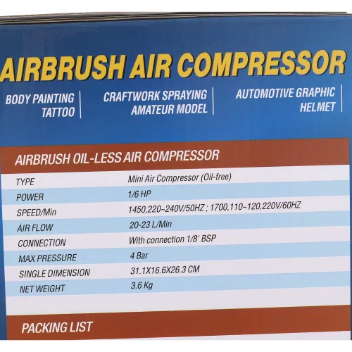 TC Technic AS18-3 Airbrush Modellező Kompresszor