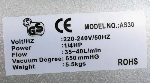 TC Technic AS30W Kétdugattyús Kompresszor és Vákuumszivattyú