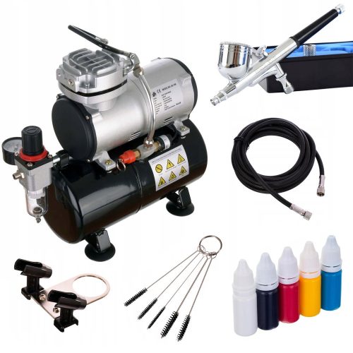 Professzionális Komplett Airbrush Készlet Kompresszorral és FENGDA BD-130 Festékszóróval