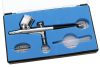 Mini Airbrush Kompresszor Készlet Festékszóróval és Tartozékokkal - TC Technic HS08AC-SKF, 0,2 mm Fúvóka, Double Action