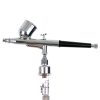Mini Airbrush Kompresszor Készlet Festékszóróval és Tartozékokkal - TC Technic HS08AC-SKF, 0,2 mm Fúvóka, Double Action