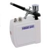 Mini Airbrush Kompresszor Készlet Festékszóróval és Tartozékokkal - TC Technic HS08AC-SKF, 0,2 mm Fúvóka, Double Action