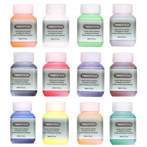 Fengda Timbertech Airbrush Akril Festék Szett – 24 Szín x 30 ml