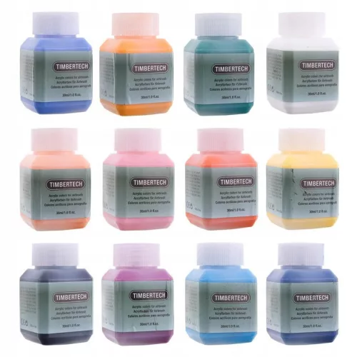 Fengda Timbertech Airbrush Akril Festék Szett – 24 Szín x 30 ml
