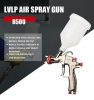 Professzionális 1,4 mm-es fúvókájú Aeropro R500 alacsony nyomású, alacsony térfogatú szórópisztoly kis kompresszorokhoz
