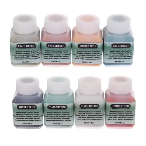 Fengda Timbertech Airbrush Fémes Akrilfesték Készlet, 8x30ml