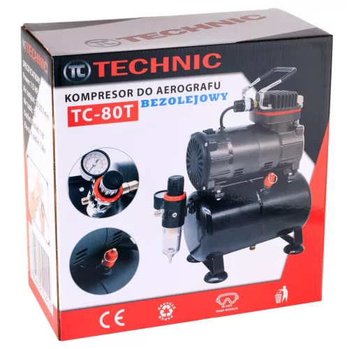 Technic TC-80T Airbrush Kompresszor 3L Tartállyal