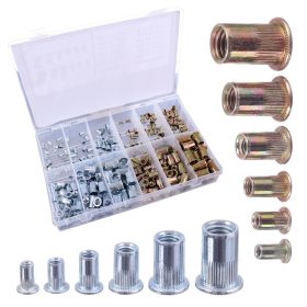   300 részes vakszegecsanya készlet, acél és alumínium, M3-M10