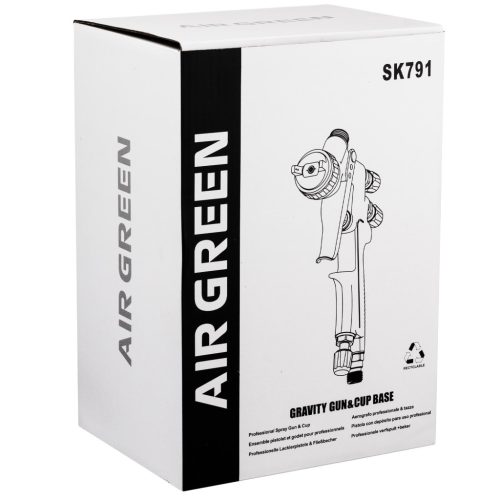 Sicopro Air Green SK791 HVLP Festékpisztoly 2,5 mm 600 ml