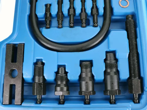 TC Technic Dízel Kompressziómérő Készlet, 17 részes, 0-70 bar