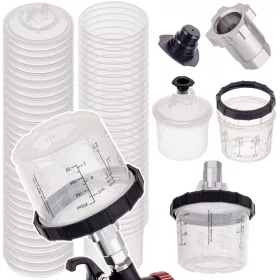   Festékkeverő Rendszerkészlet 200 ml (50 db) – 125 µm Szűrővel és Adapterrel