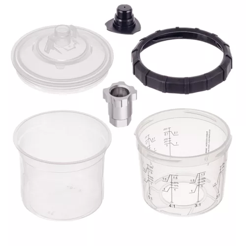 Festékkeverő Rendszerkészlet 200 ml (50 db) – 125 µm Szűrővel és Adapterrel