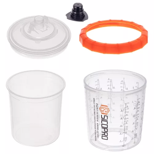 Eldobható Festékkeverő Pohár Szett Szűrőrendszerrel (50 db, 650 ml)
