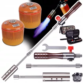   Szétszedhető Gázégő Szett 1400W, 1200°C, 2x300g Gázpatronnal
