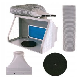   Hordozható Modellező Festőkabin LED Világítással és Állítható Elszívással